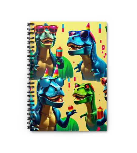Dinosaur Notebook - Spiral Ruled Line Journal