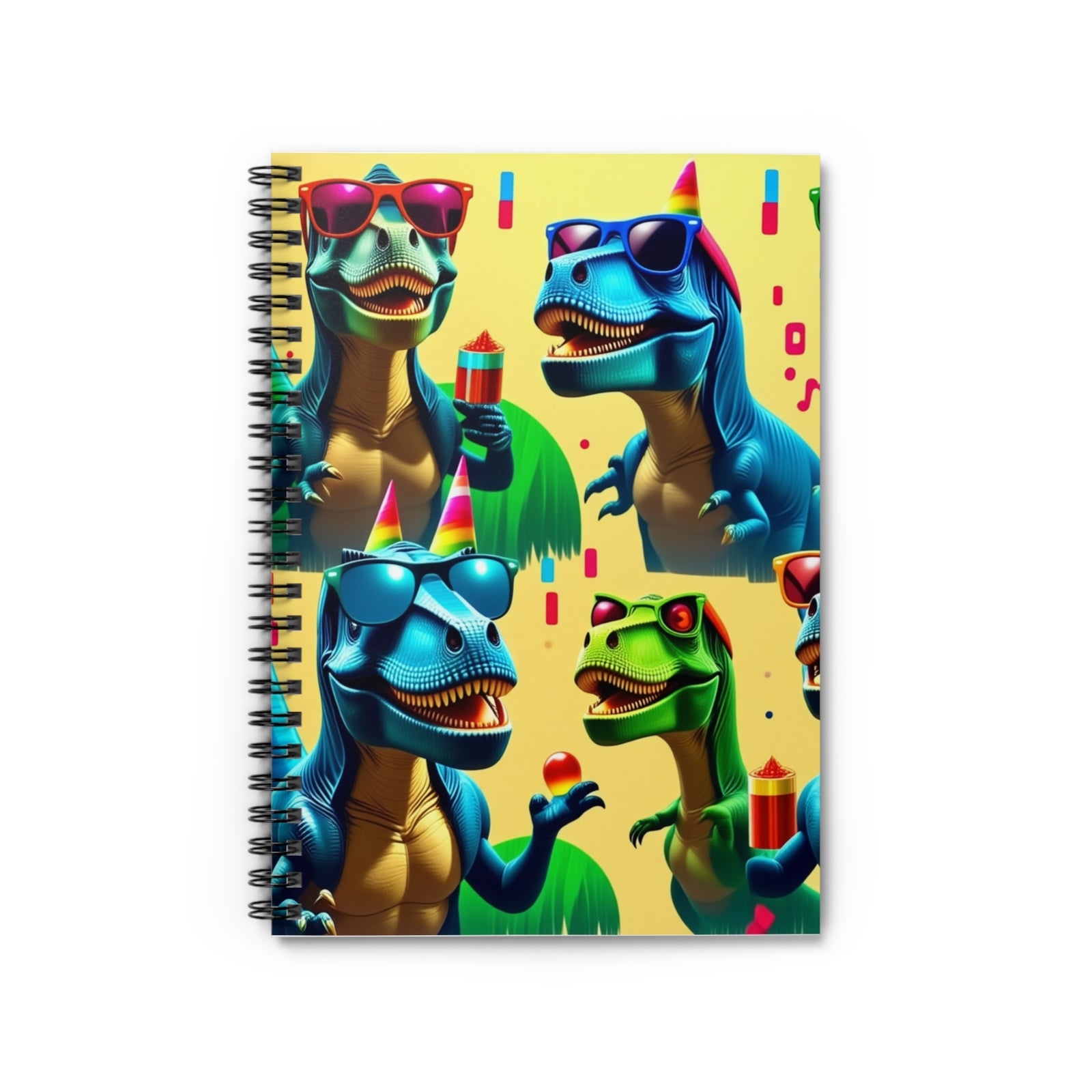 Dinosaur Notebook - Spiral Ruled Line Journal