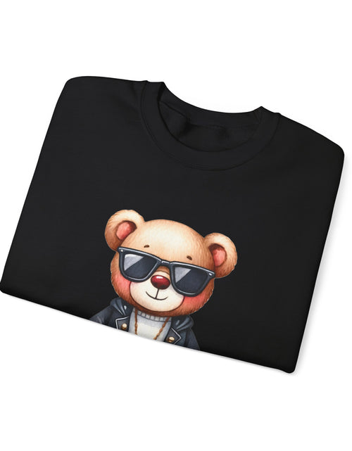 Load image into Gallery viewer, Cool Bear Graphic Sweatshirt - Unisex Crewneck, Comfy Casual Wear, Perfect Gift for Friends, Unique Design for Cozy Days
