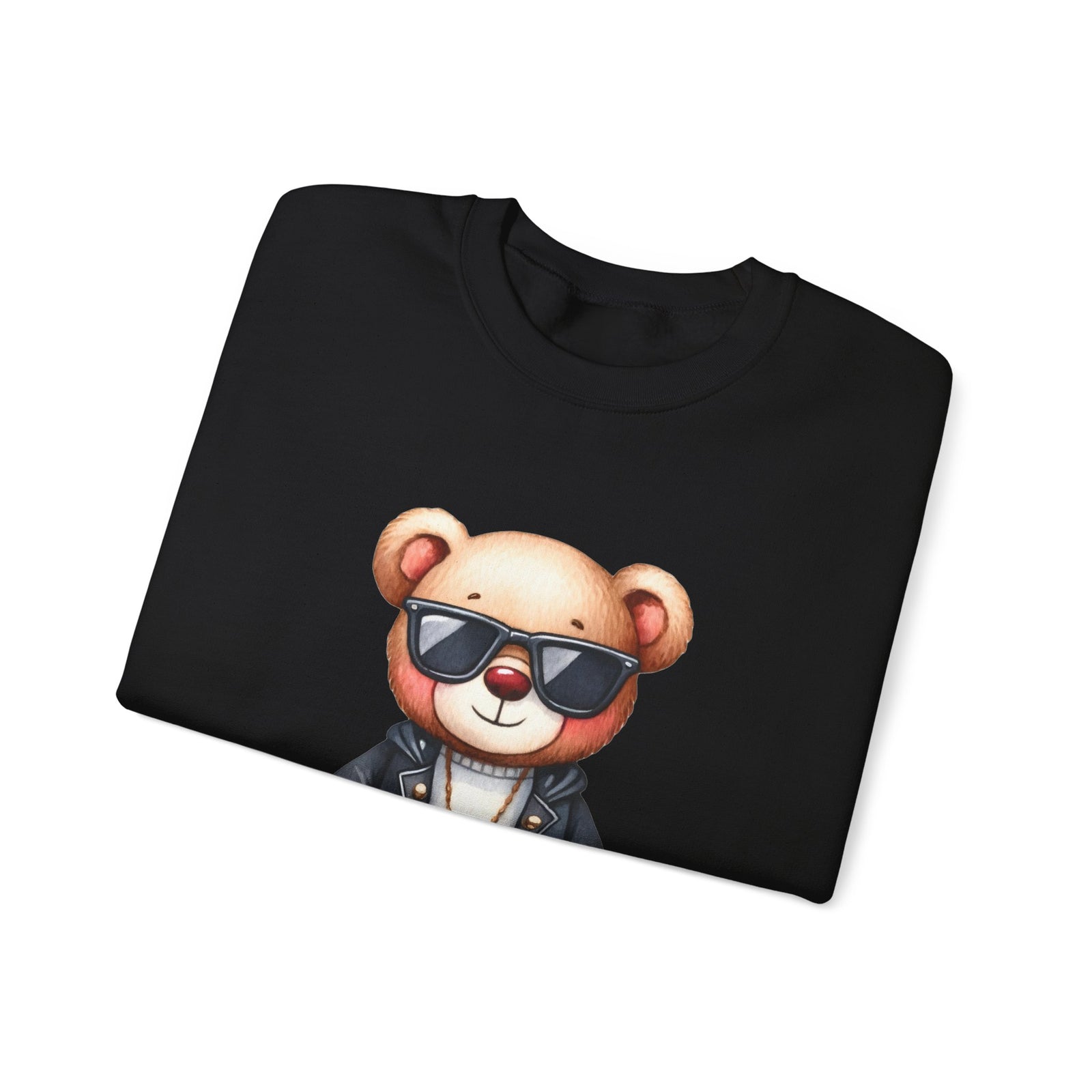 Cool Bear Graphic Sweatshirt - Unisex Crewneck, Comfy Casual Wear, Perfect Gift for Friends, Unique Design for Cozy Days