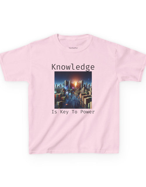 Load image into Gallery viewer, Knowledge Is Key to Power Kids Tee, Inspirational T-Shirt for Youth, Perfect for Back to School, Family Gatherings, Gift for Kids
