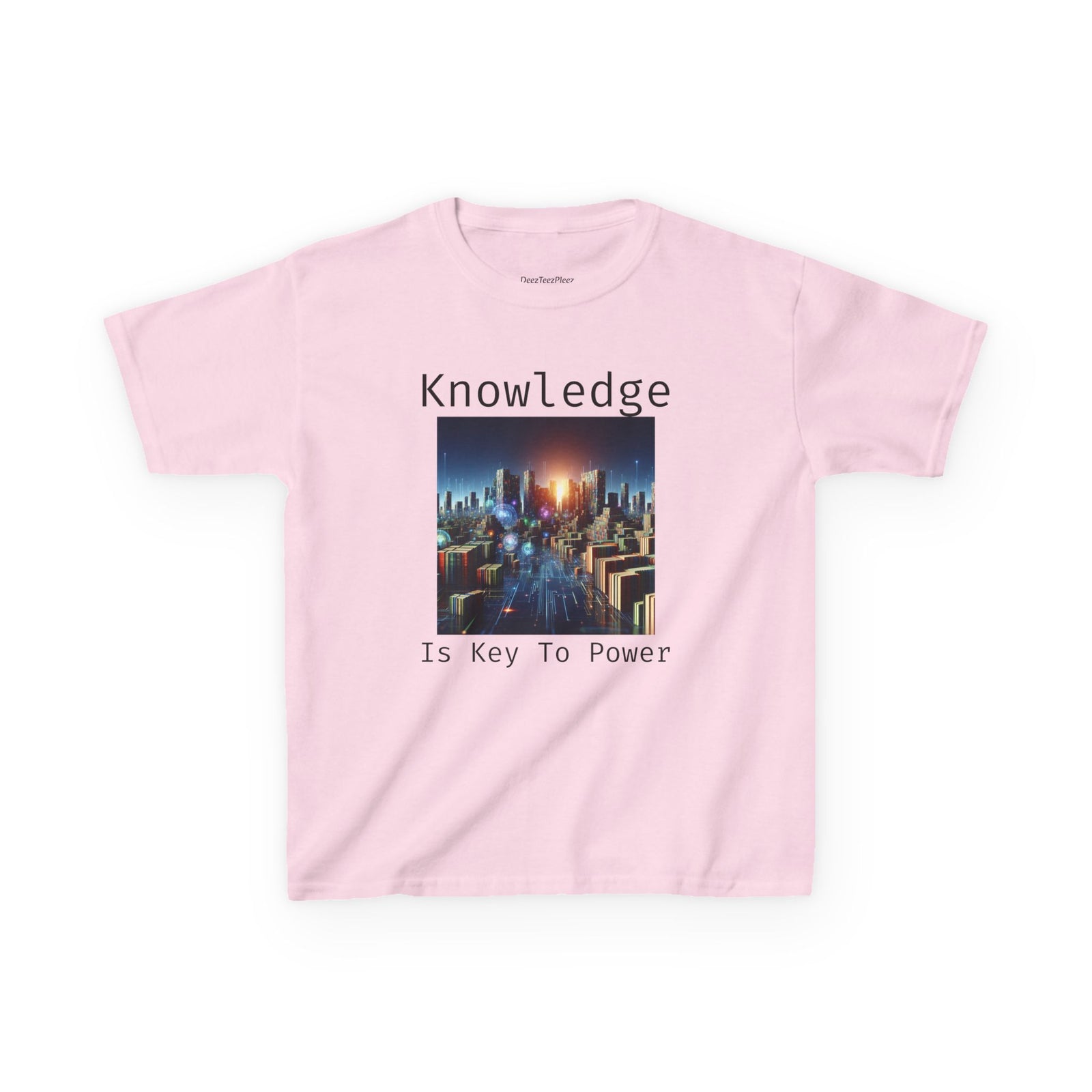 Knowledge Is Key to Power Kids Tee, Inspirational T-Shirt for Youth, Perfect for Back to School, Family Gatherings, Gift for Kids
