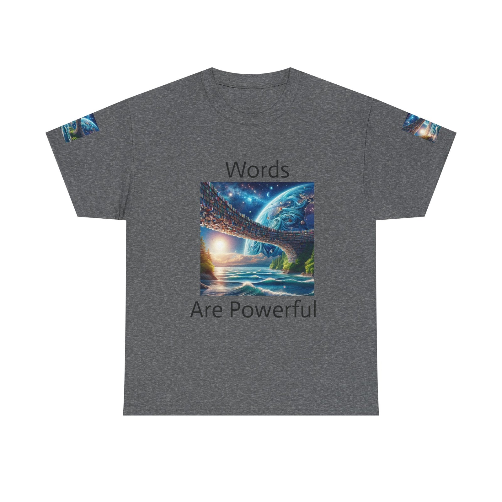 Inspirational Universe T-Shirt - 'Words Are Powerful' Graphic - Motivational Gift for Dreamers, Writers, and Creators, Casual Wear, [...]