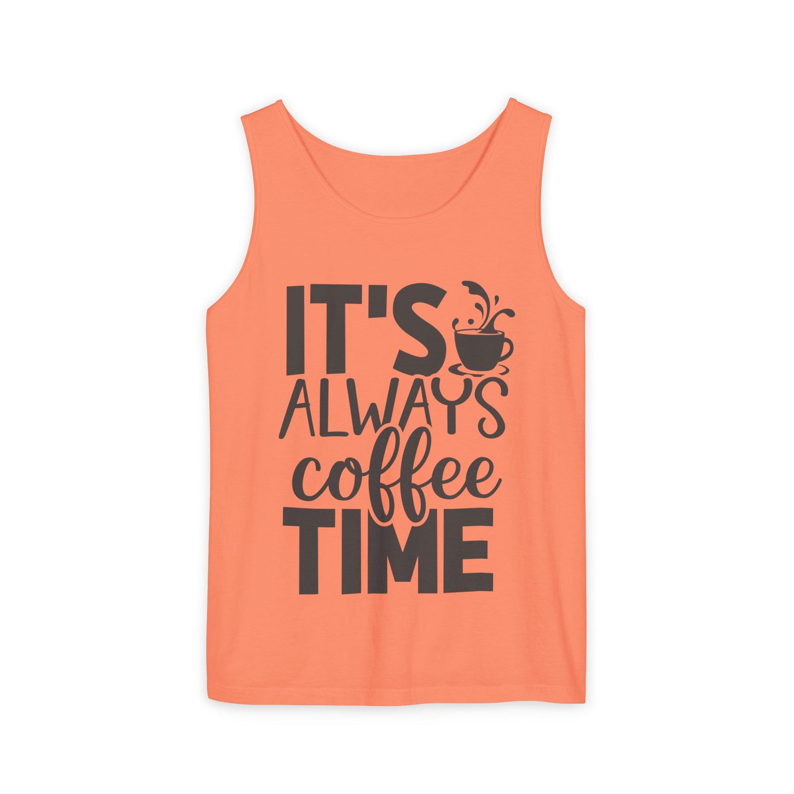 Coffee Time Tank Top, Stylish Unisex Tee, Coffee Lover Gift, Summer Fashion, Relaxed Vibe, Casual Wear