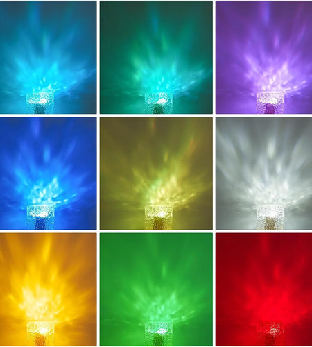 Ocean Wave Projector, Galaxy Projector 16 Color Night Lights with Remote Control for Bedroom Indoor Starry, Northern Aurora Projector, 3D Water Wave Effect Ceiling Lamp for Bedroom Room Decor