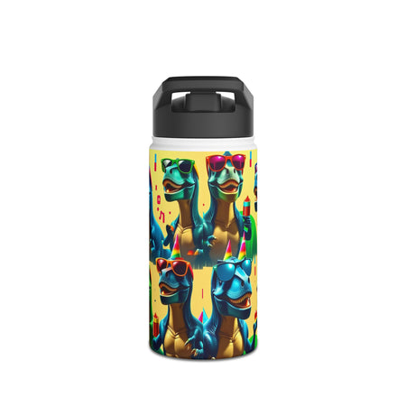 Dino Party Stainless Steel Water Bottle — Kids' Dinosaur Party Bottle
