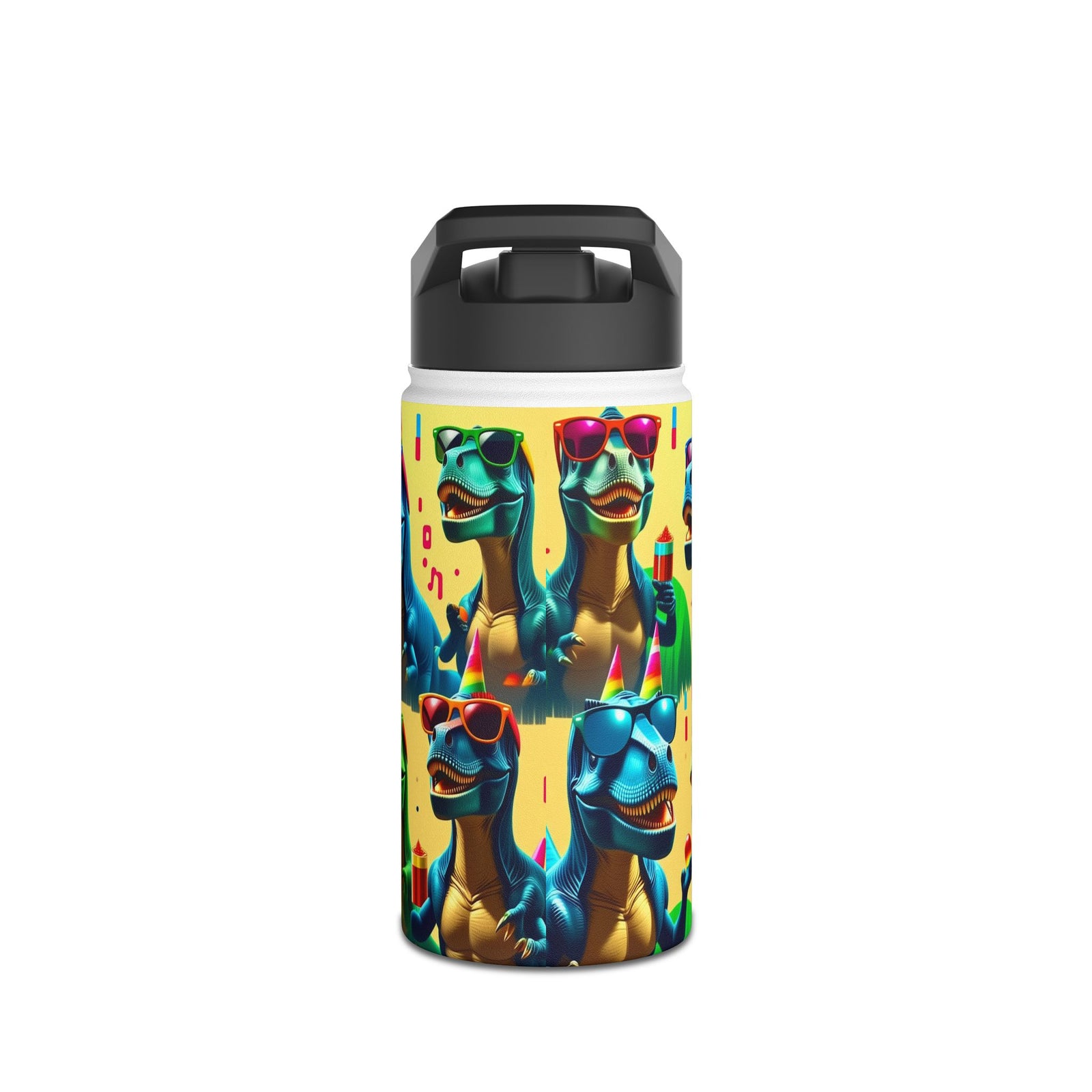 Dino Party Stainless Steel Water Bottle — Kids' Dinosaur Party Bottle