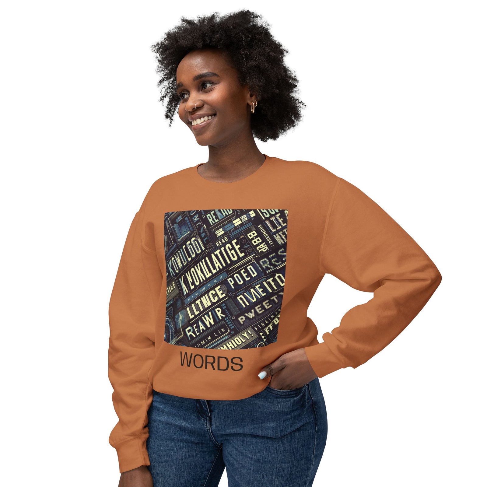 Knowledge Is Power Unisex Lightweight Crewneck Sweatshirt, Casual Wear, Gift for Students, Motivational Apparel, Educational Fashion