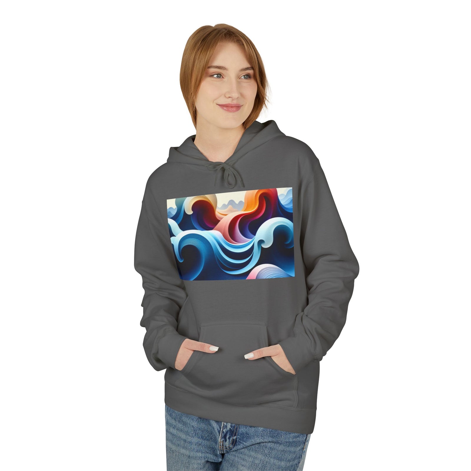 Wave Pattern Hoodie