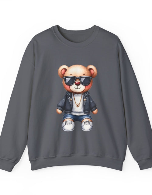 Load image into Gallery viewer, Cool Bear Graphic Sweatshirt - Unisex Crewneck, Comfy Casual Wear, Perfect Gift for Friends, Unique Design for Cozy Days
