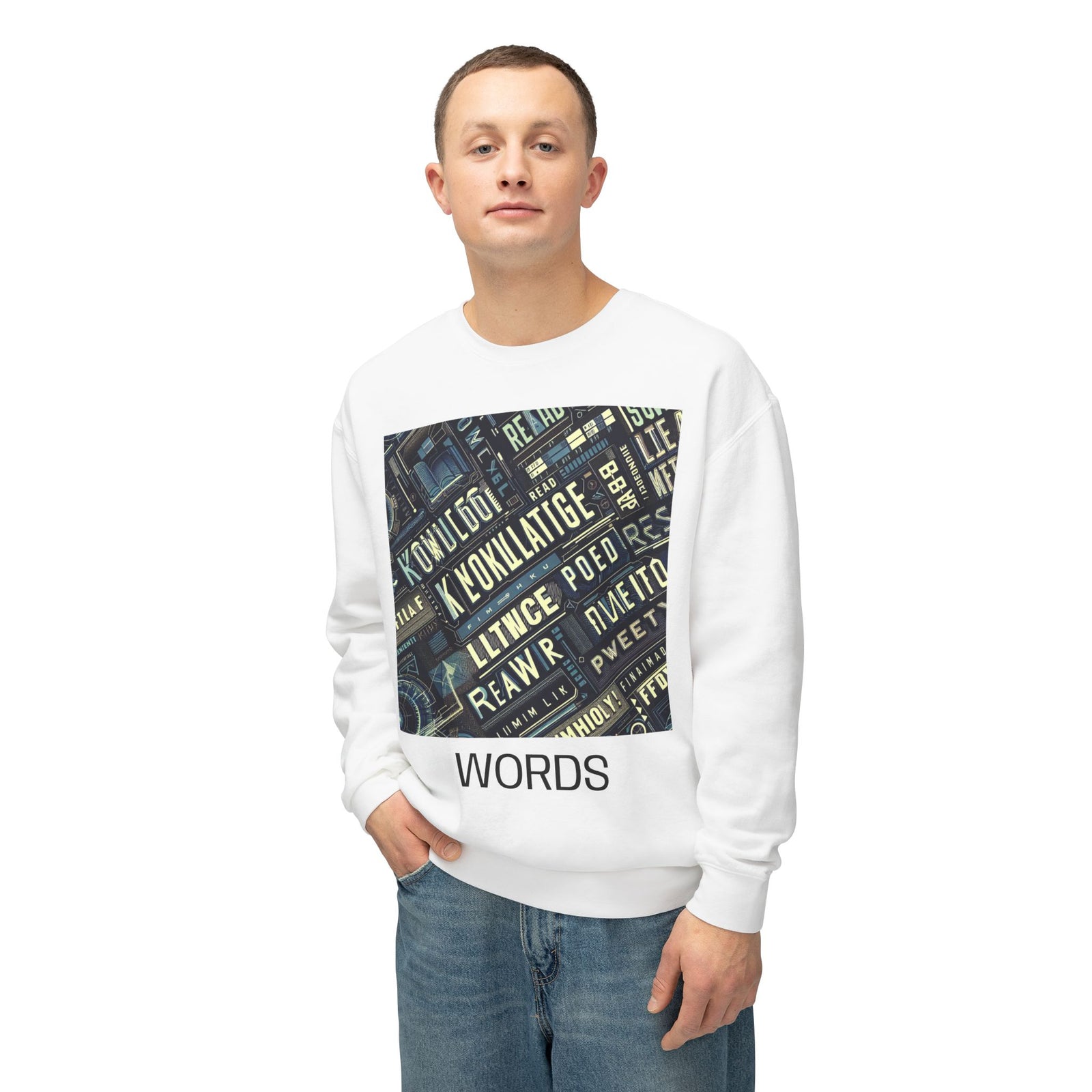 Knowledge Is Power Unisex Lightweight Crewneck Sweatshirt, Casual Wear, Gift for Students, Motivational Apparel, Educational Fashion