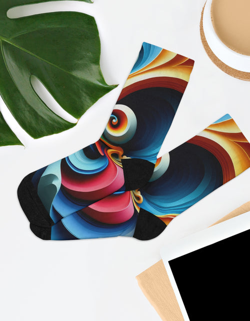 Load image into Gallery viewer, Artistic Poly Socks - Colorful Recycled Footwear
