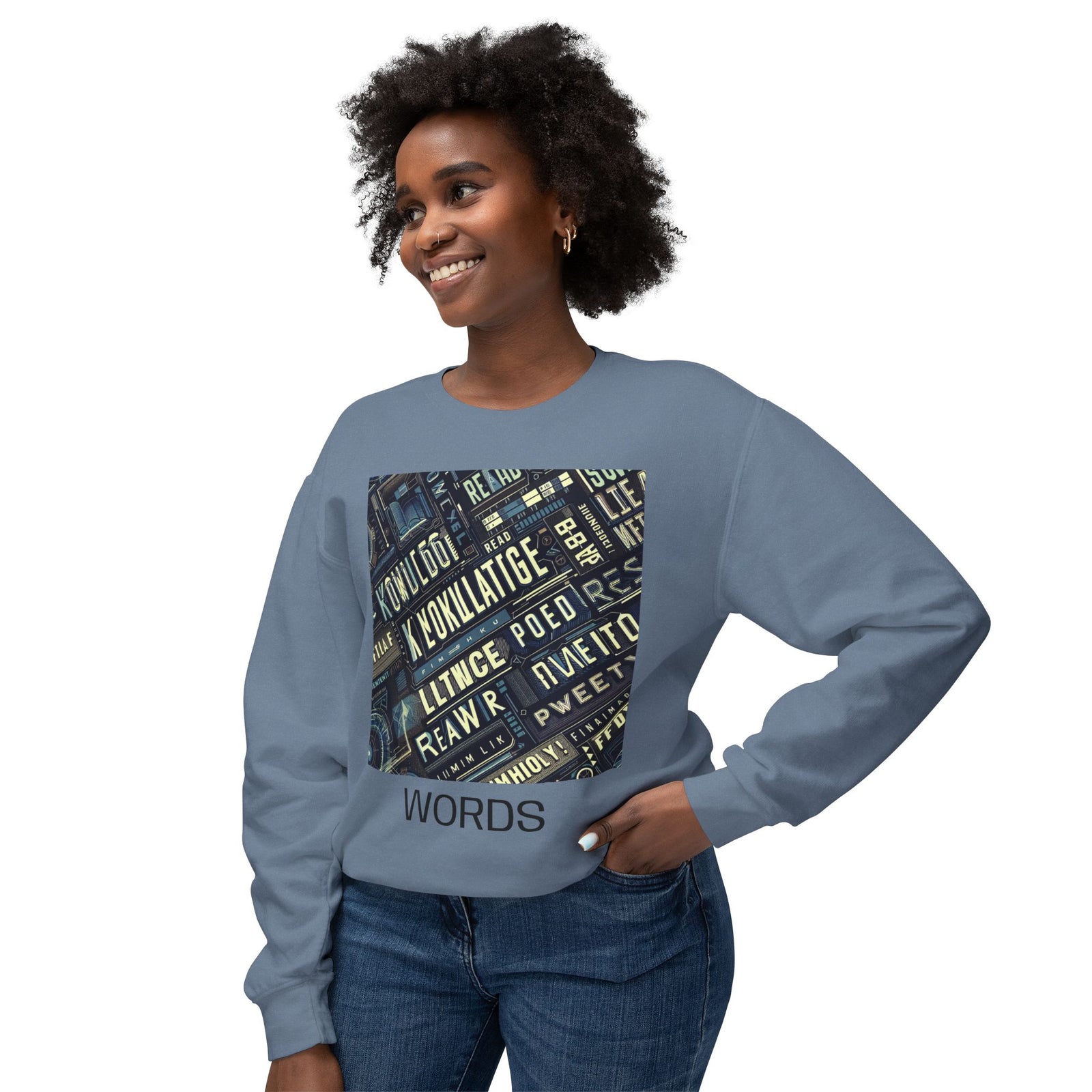 Knowledge Is Power Unisex Lightweight Crewneck Sweatshirt, Casual Wear, Gift for Students, Motivational Apparel, Educational Fashion