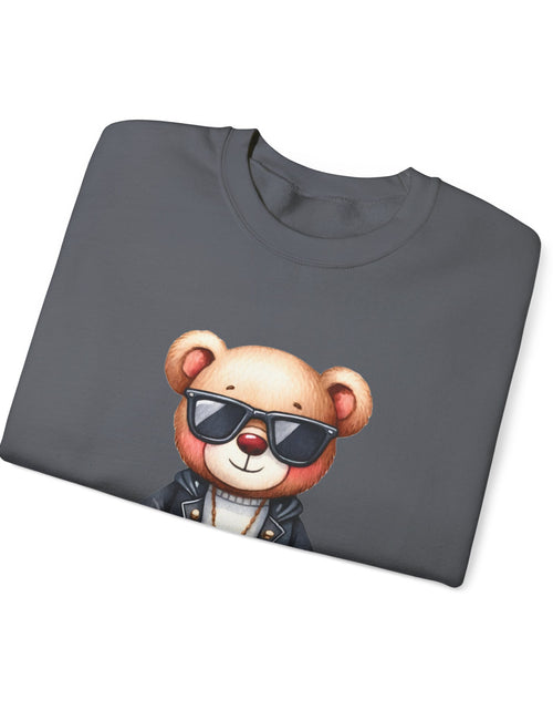 Load image into Gallery viewer, Cool Bear Graphic Sweatshirt - Unisex Crewneck, Comfy Casual Wear, Perfect Gift for Friends, Unique Design for Cozy Days
