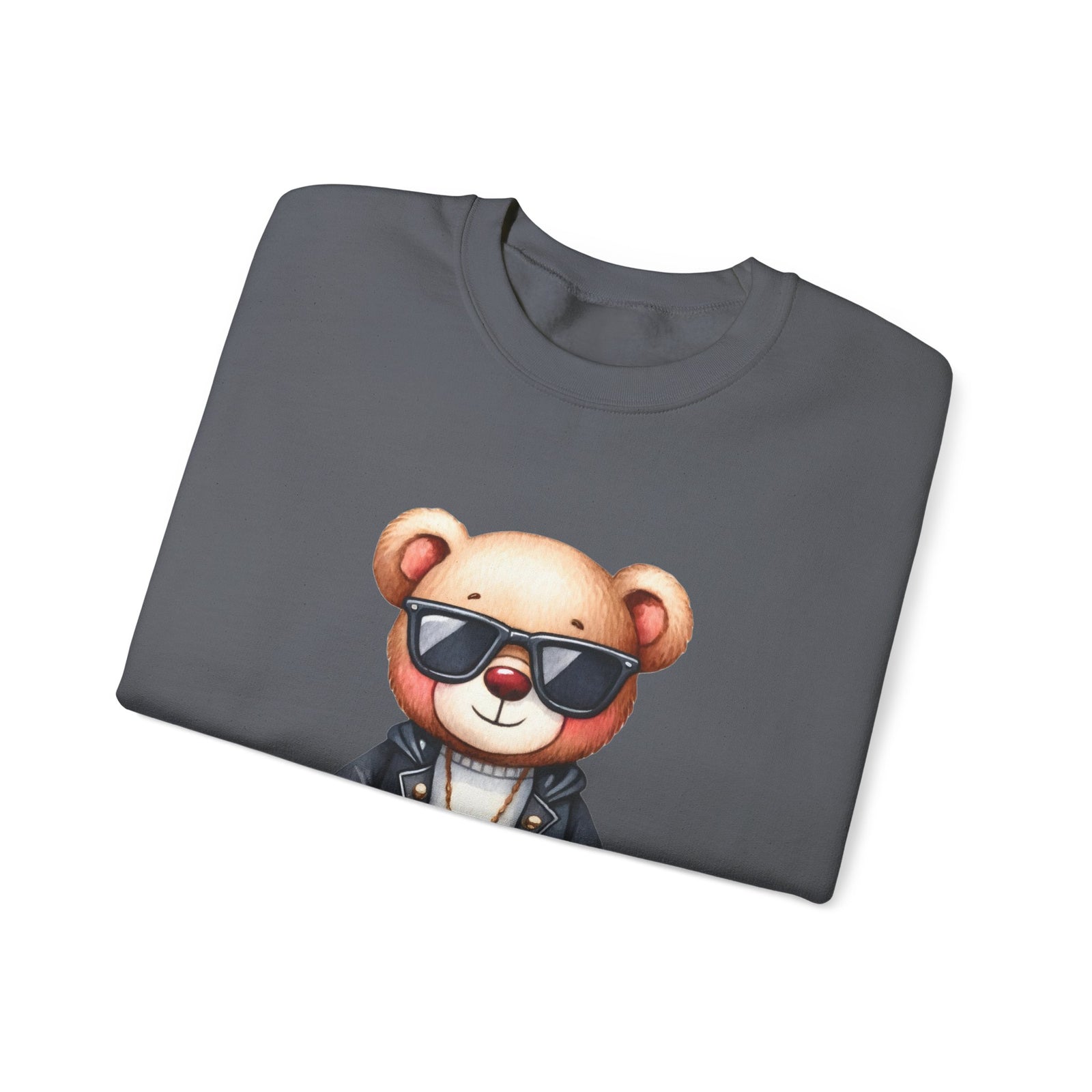 Cool Bear Graphic Sweatshirt - Unisex Crewneck, Comfy Casual Wear, Perfect Gift for Friends, Unique Design for Cozy Days