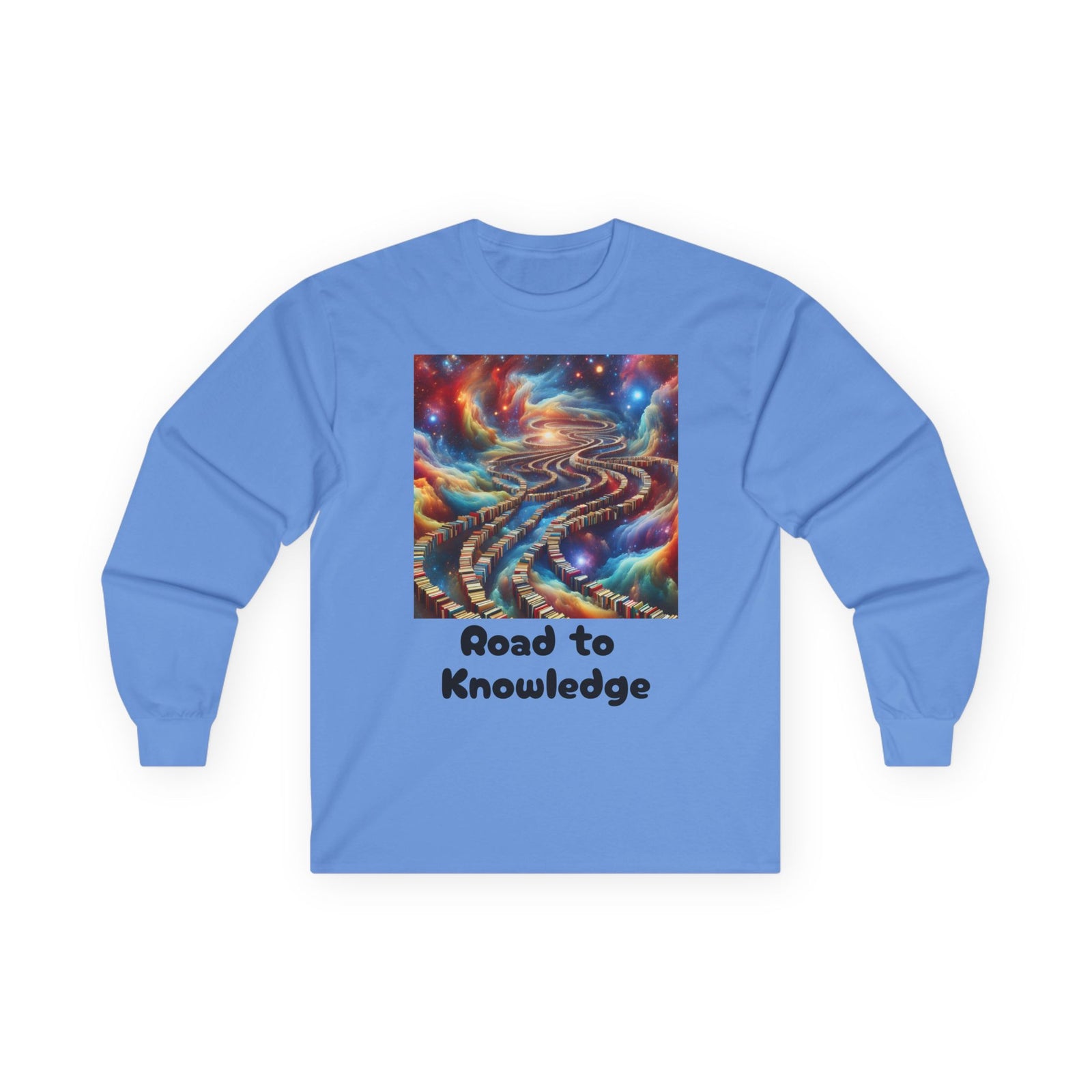 Inspirational Long Sleeve Tee, Road to Knowledge Unisex Shirt, Educational Gift, Casual Wear, Science Tee, Unique Gift Idea