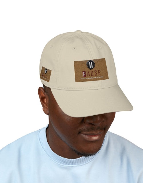 Load image into Gallery viewer, Cap Embroidered with &#39;Pause&#39; Design
