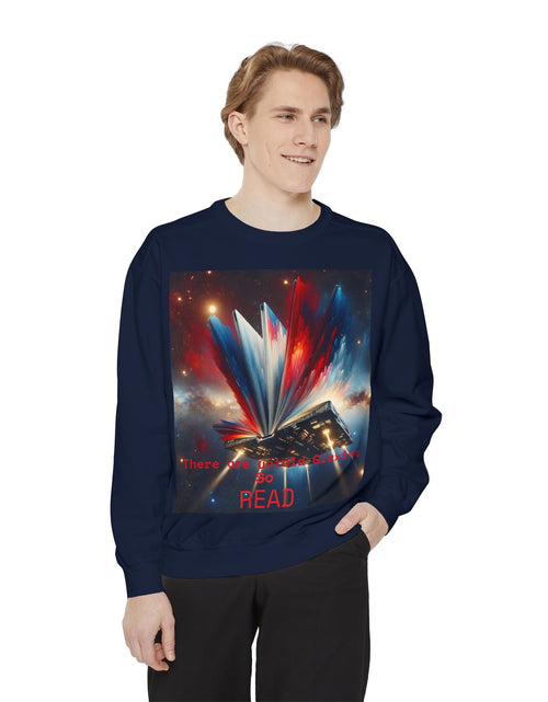 Load image into Gallery viewer, Books Lover Galaxy Sweatshirt
