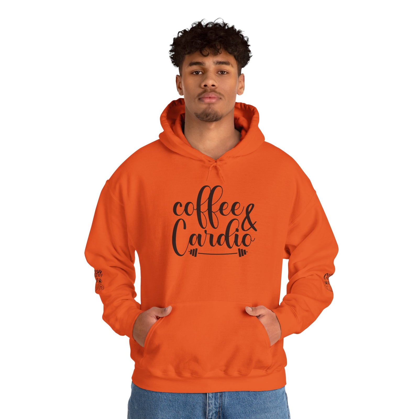 Coffee & Cardio Hoodie, Fitness Sweatshirt, Gym Pullover, Gift for Gym Lovers, Cozy Athletic Wear