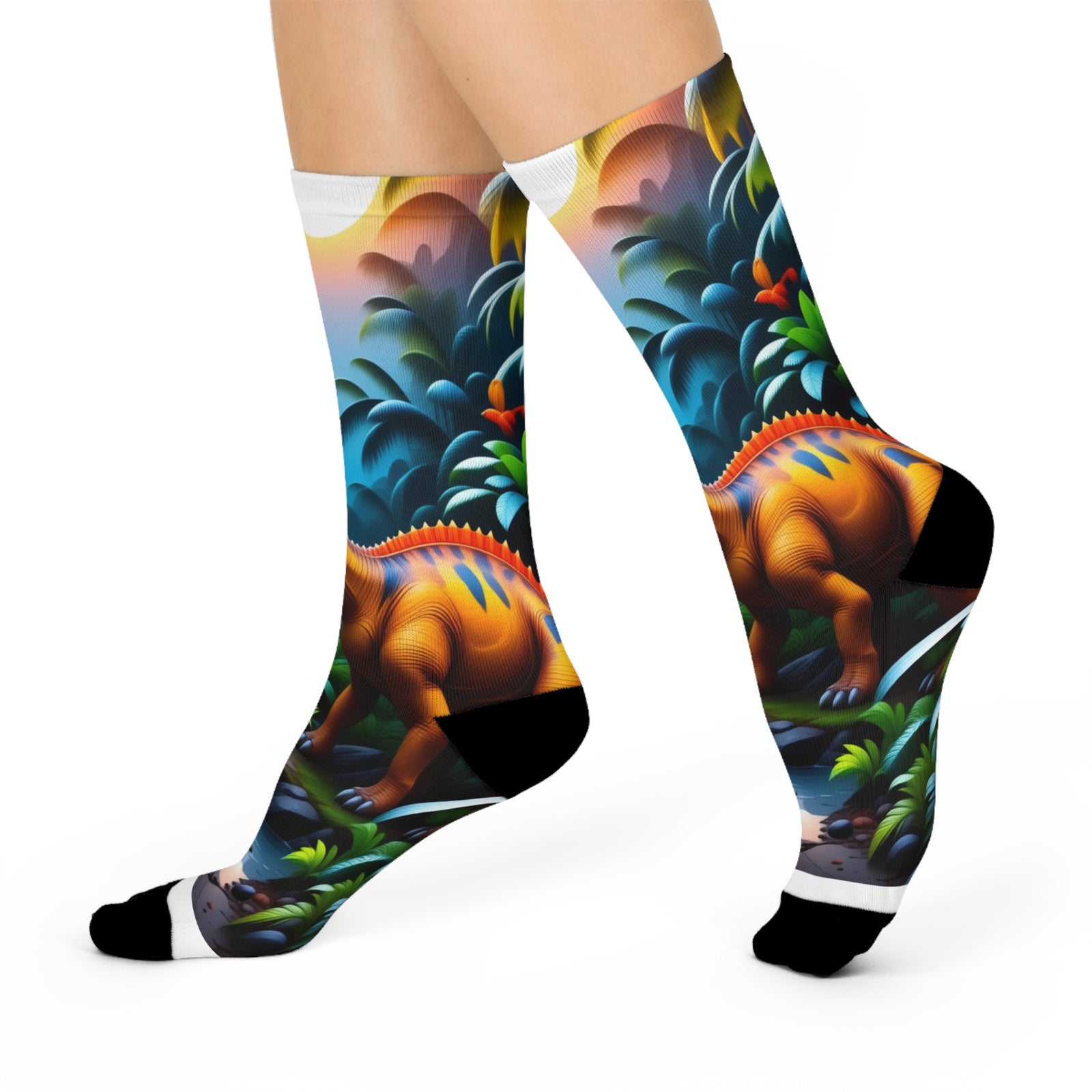 Socks: Dinosaur Crew Socks - Fun & Cozy Footwear