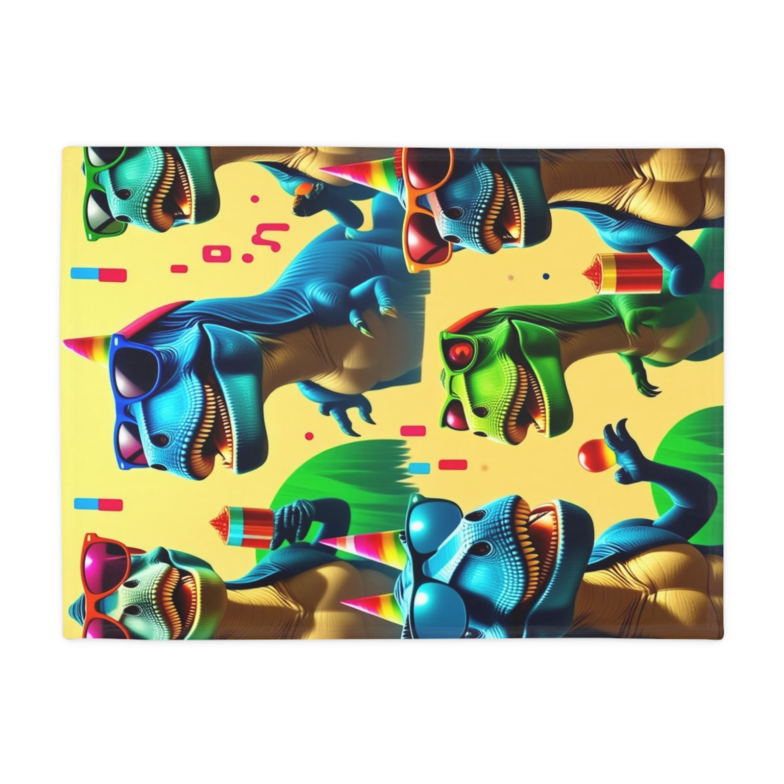 Dinosaur Party Blanket - Plush Fleece