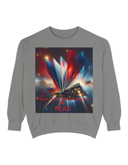 Load image into Gallery viewer, Books Lover Galaxy Sweatshirt
