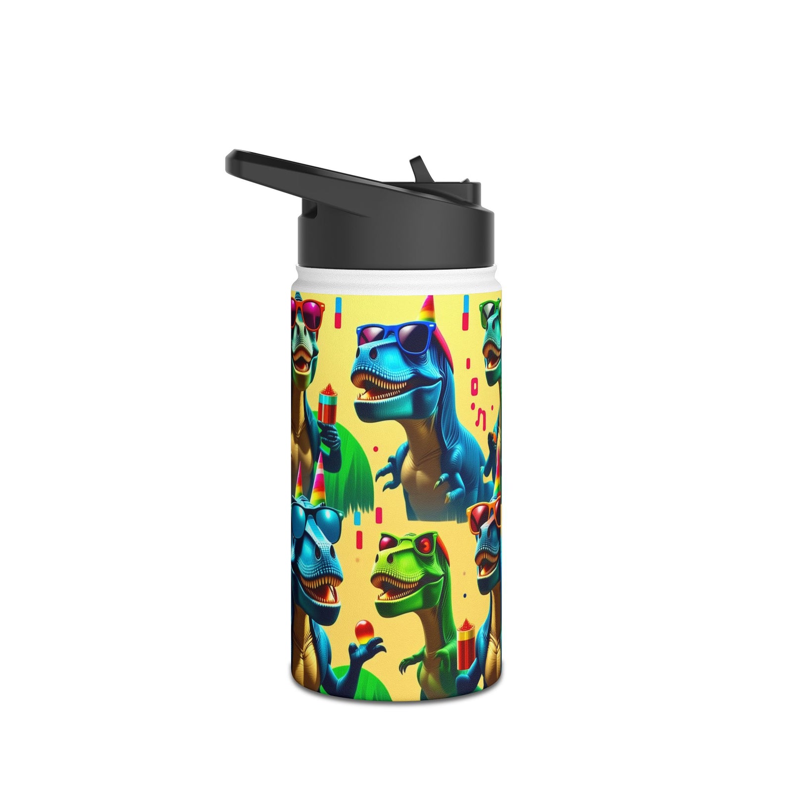 Dino Party Stainless Steel Water Bottle — Kids' Dinosaur Party Bottle