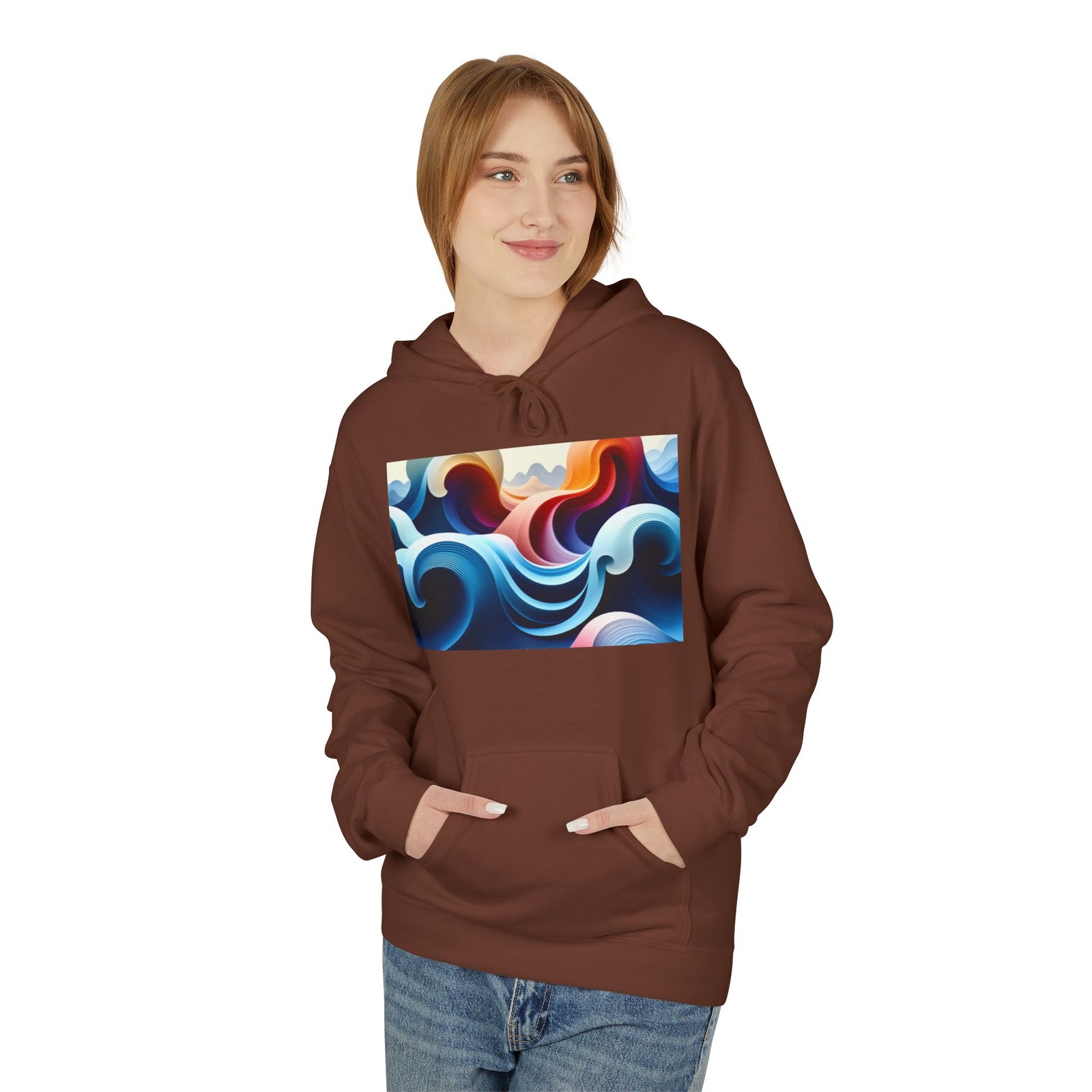 Wave Pattern Hoodie