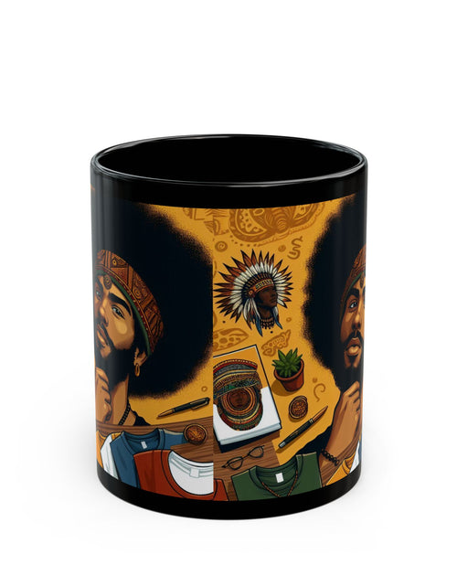 Load image into Gallery viewer, Coffee Mug - 70's Vibe Black Mug (11oz, 15oz)
