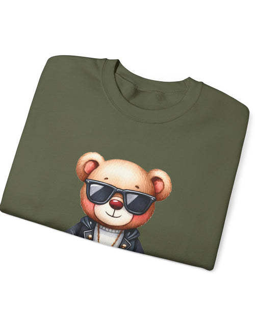 Load image into Gallery viewer, Cool Bear Graphic Sweatshirt - Unisex Crewneck, Comfy Casual Wear, Perfect Gift for Friends, Unique Design for Cozy Days
