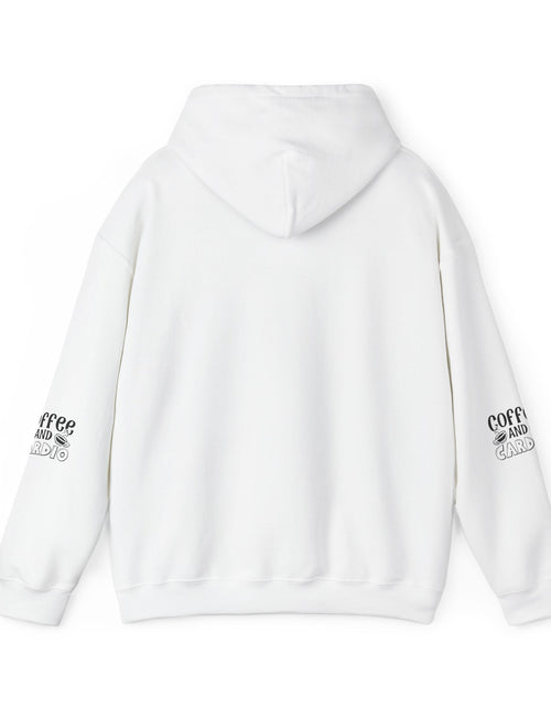 Load image into Gallery viewer, Coffee &amp; Cardio Hoodie, Fitness Sweatshirt, Gym Pullover, Gift for Gym Lovers, Cozy Athletic Wear

