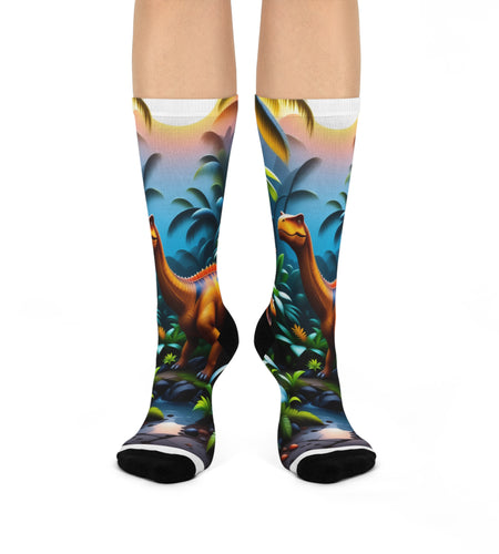 Socks: Dinosaur Crew Socks - Fun & Cozy Footwear