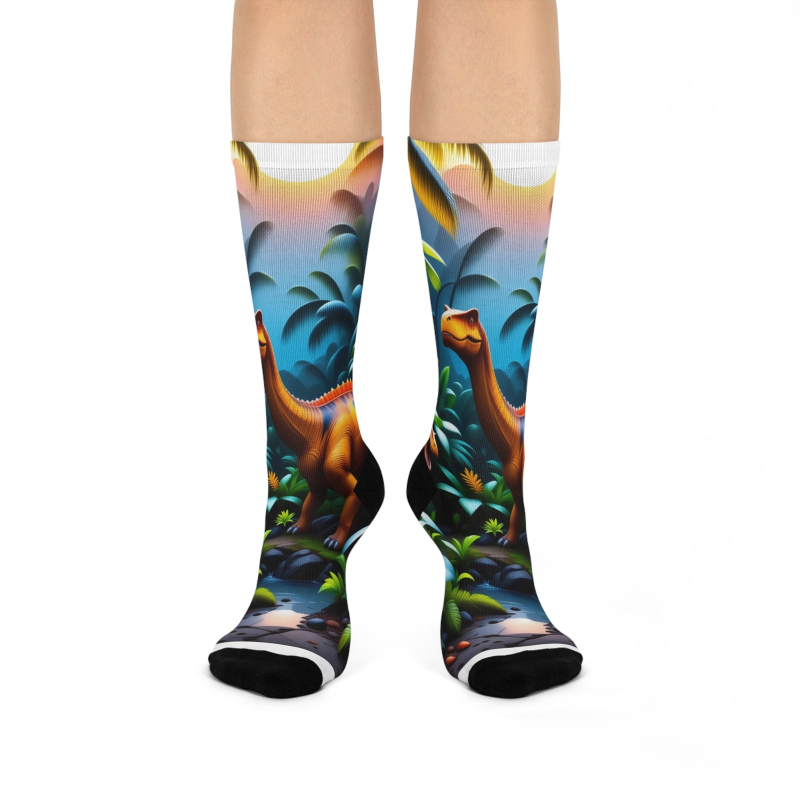 Socks: Dinosaur Crew Socks - Fun & Cozy Footwear