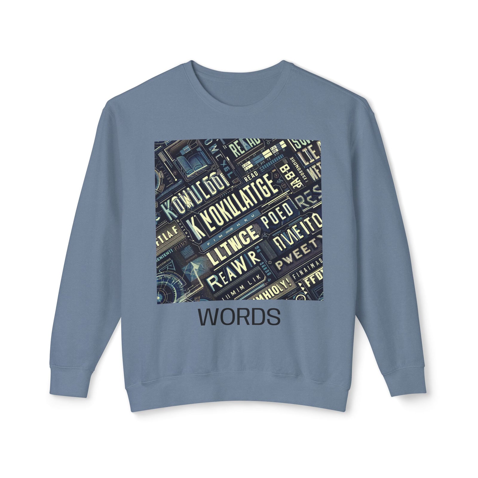 Knowledge Is Power Unisex Lightweight Crewneck Sweatshirt, Casual Wear, Gift for Students, Motivational Apparel, Educational Fashion