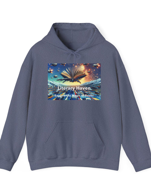 Load image into Gallery viewer, Literary Haven Hoodie, Cozy Book Lover Sweatshirt, Gifts for Readers, Bookworm Apparel, Literary Themed Clothing, Unique Reading Gift
