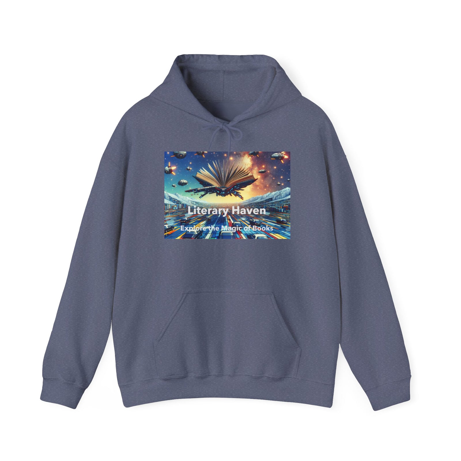 Literary Haven Hoodie, Cozy Book Lover Sweatshirt, Gifts for Readers, Bookworm Apparel, Literary Themed Clothing, Unique Reading Gift