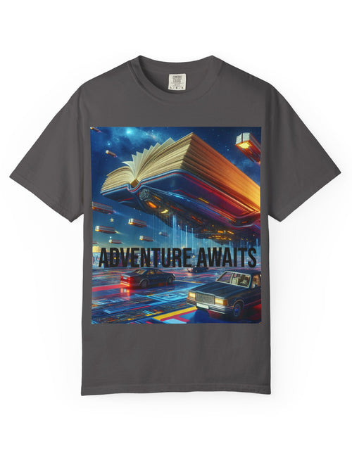 Load image into Gallery viewer, Adventure Awaits T-shirt for Book Lovers
