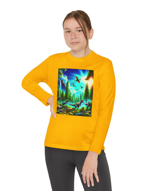 Load image into Gallery viewer, Youth Long Sleeve Nature Scene Tee | Kids Outdoor Adventure Shirt, Comfortable Activewear, Gifts for Campers and Nature Lovers, [...]
