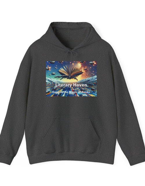 Load image into Gallery viewer, Literary Haven Hoodie, Cozy Book Lover Sweatshirt, Gifts for Readers, Bookworm Apparel, Literary Themed Clothing, Unique Reading Gift
