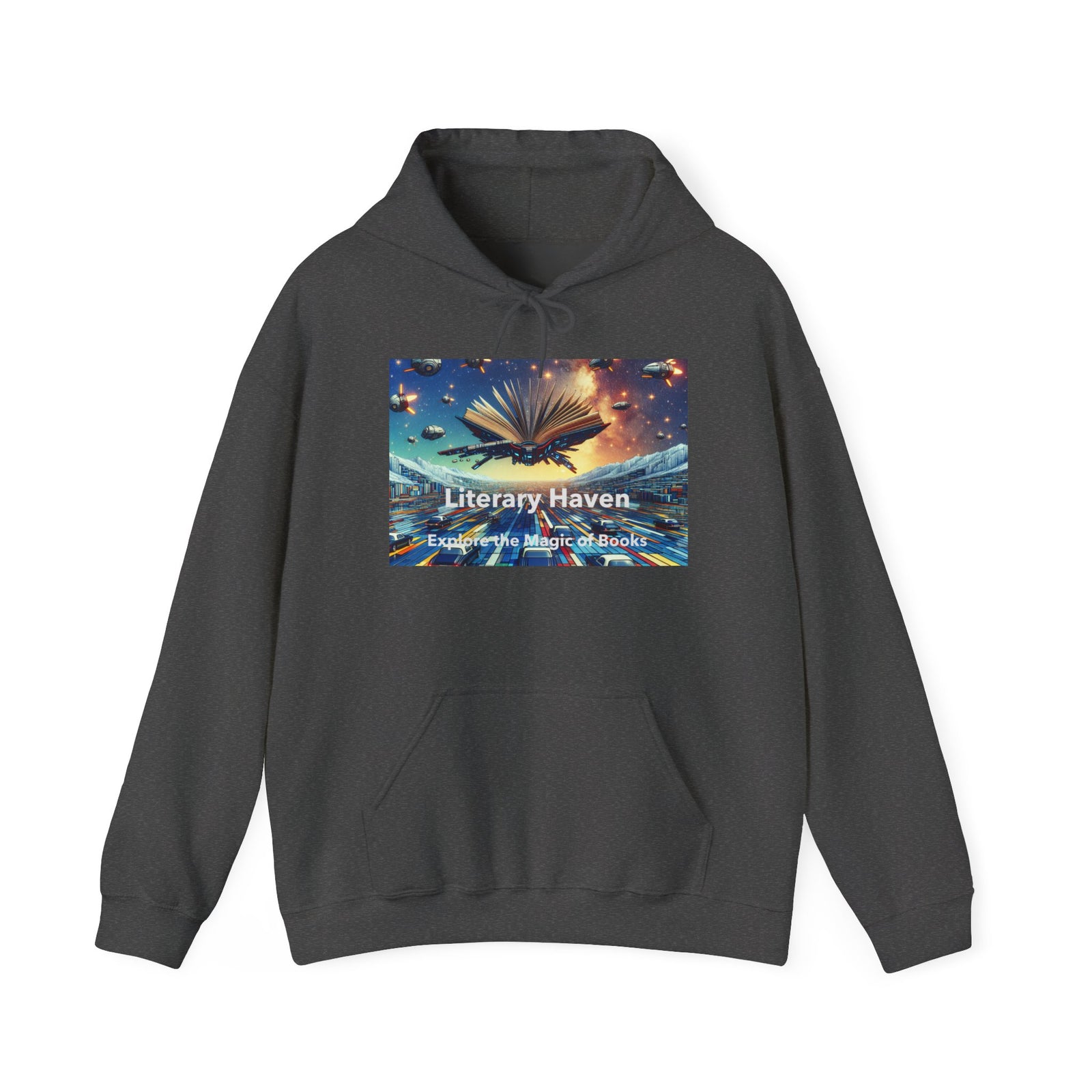 Literary Haven Hoodie, Cozy Book Lover Sweatshirt, Gifts for Readers, Bookworm Apparel, Literary Themed Clothing, Unique Reading Gift