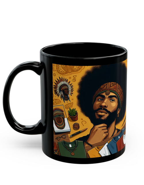 Load image into Gallery viewer, Coffee Mug - 70's Vibe Black Mug (11oz, 15oz)
