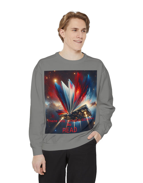 Load image into Gallery viewer, Books Lover Galaxy Sweatshirt
