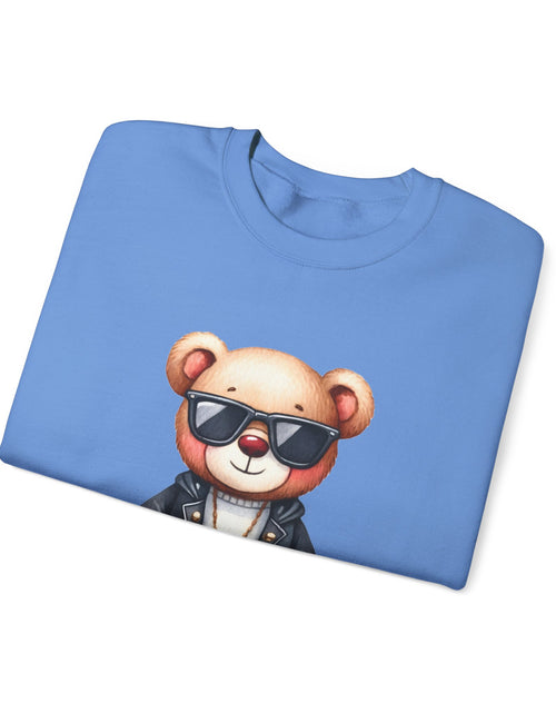 Load image into Gallery viewer, Cool Bear Graphic Sweatshirt - Unisex Crewneck, Comfy Casual Wear, Perfect Gift for Friends, Unique Design for Cozy Days
