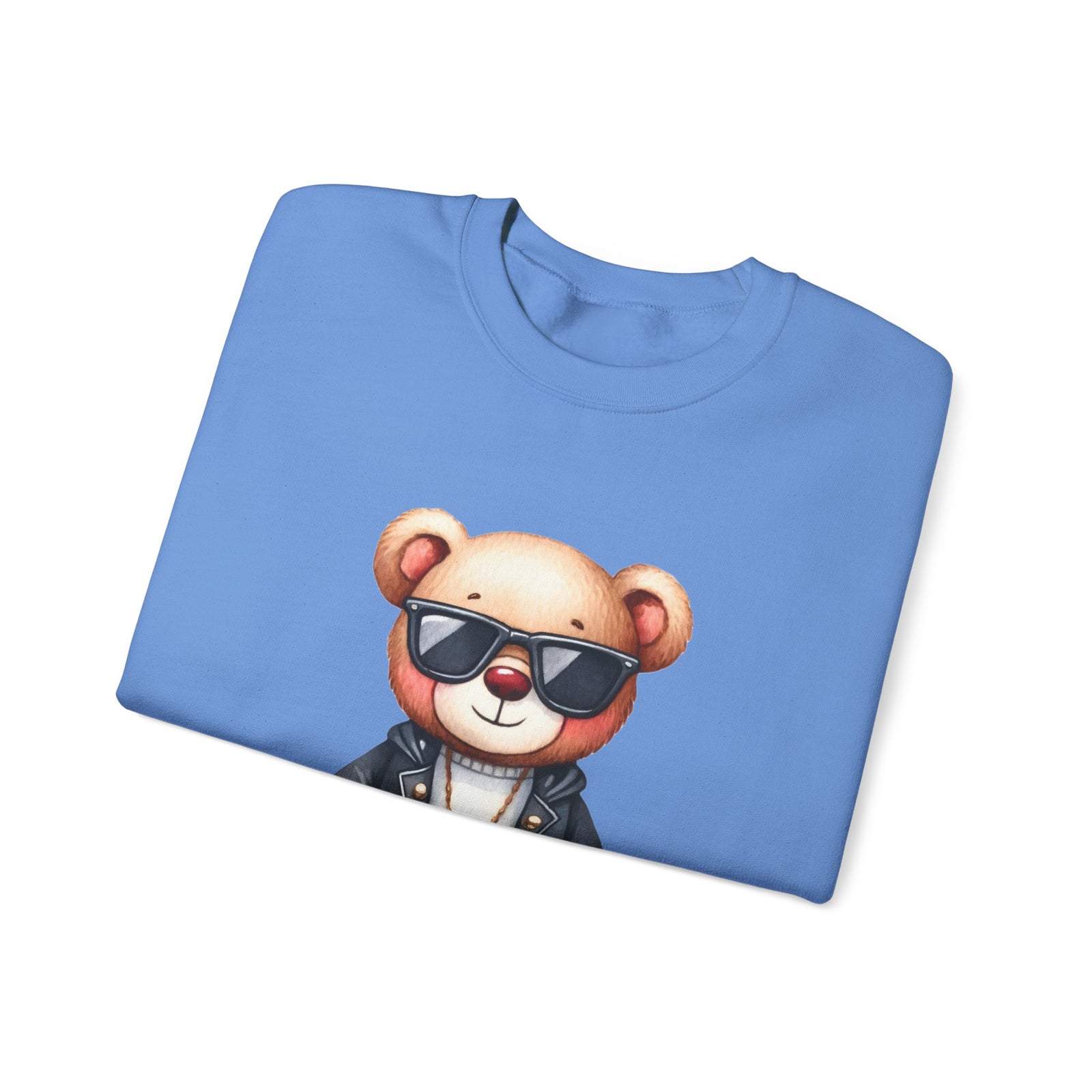 Cool Bear Graphic Sweatshirt - Unisex Crewneck, Comfy Casual Wear, Perfect Gift for Friends, Unique Design for Cozy Days
