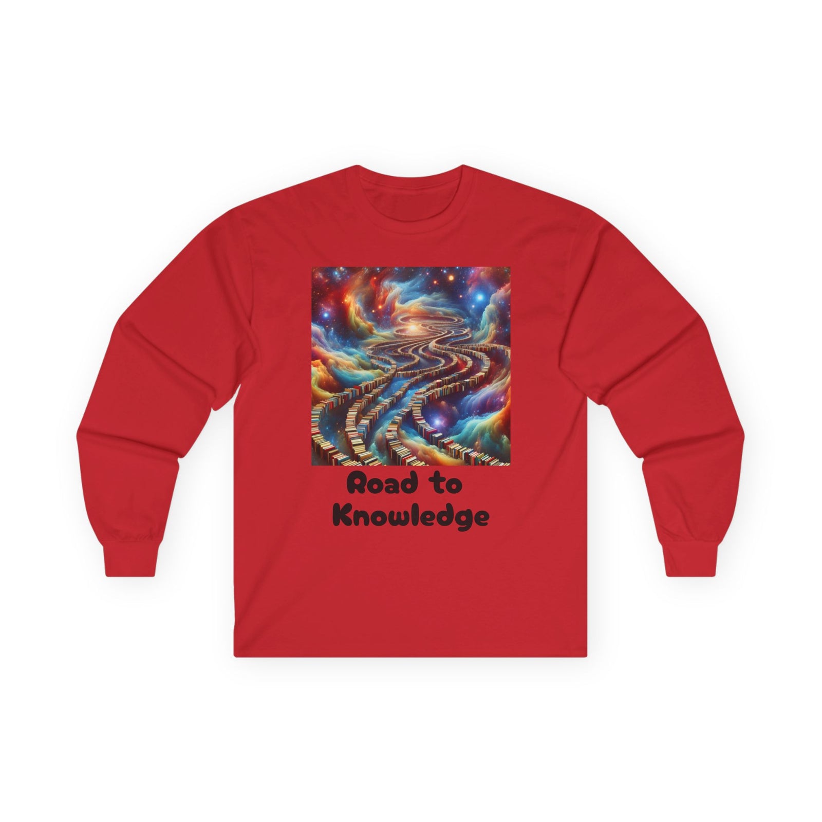 Inspirational Long Sleeve Tee, Road to Knowledge Unisex Shirt, Educational Gift, Casual Wear, Science Tee, Unique Gift Idea