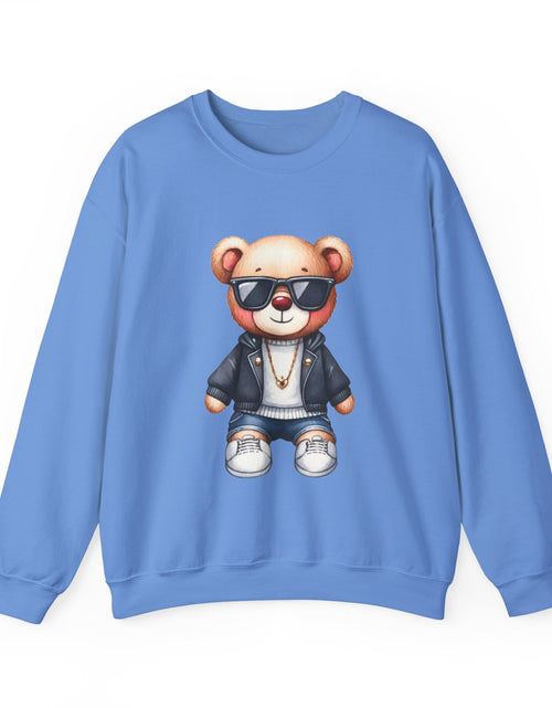 Load image into Gallery viewer, Cool Bear Graphic Sweatshirt - Unisex Crewneck, Comfy Casual Wear, Perfect Gift for Friends, Unique Design for Cozy Days
