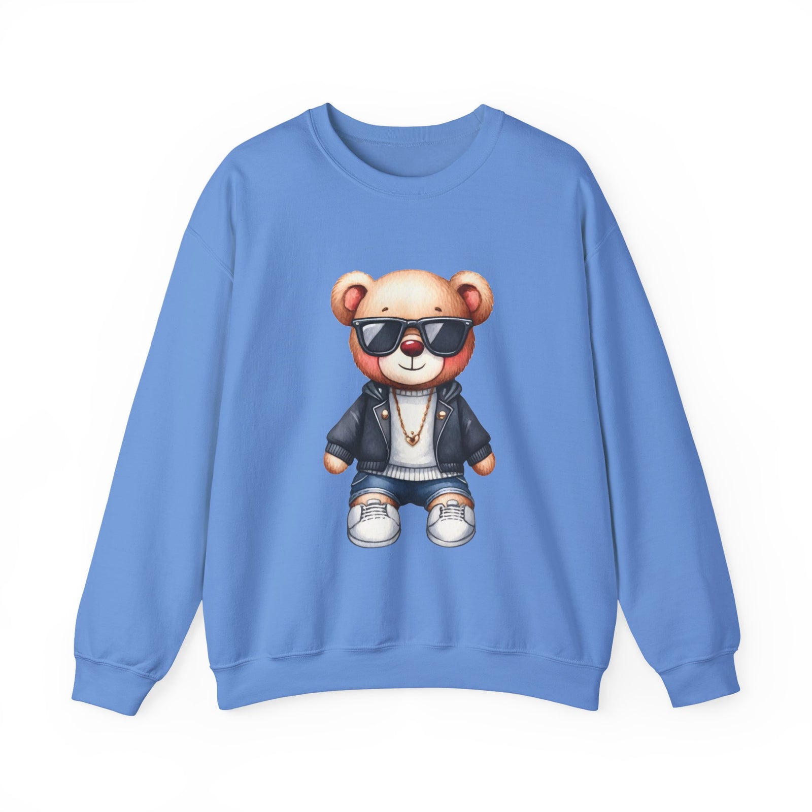 Cool Bear Graphic Sweatshirt - Unisex Crewneck, Comfy Casual Wear, Perfect Gift for Friends, Unique Design for Cozy Days