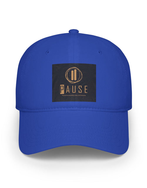 Load image into Gallery viewer, Pause Low Profile Baseball Cap, Relaxed Fit Hat, Casual Headwear, Gift for Him or Her, Everyday Cap, Adjustable Dad Hat
