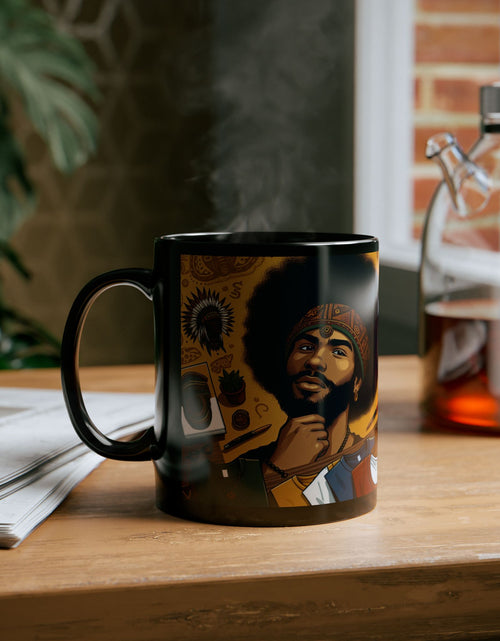 Load image into Gallery viewer, Coffee Mug - 70&#39;s Vibe Black Mug (11oz, 15oz)

