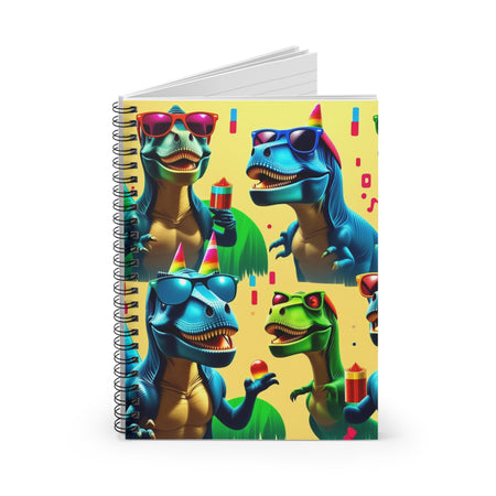 Dinosaur Notebook - Spiral Ruled Line Journal